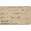 Edward F. Dibble Seedgrower 1919 Honeoye Falls New York Postal card