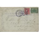 Los Angeles California Postage Due Stamp added Mail you sent postage for #397 1c Balboa