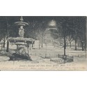 Brewers Fountain & State House Boston Massachusetts 1906 West Sommerville Station Flag cancel Postcard