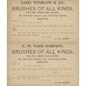Boston Massachusetts group of 4 E.W. Nash Co Brushes of all Kinds Advertising postal card