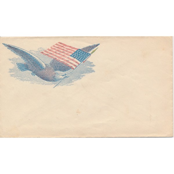 Civil War Patriotic cover Eagle holding American Flag in flight