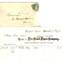 Henry Albro & Co Hartford Connecticut 1873 envelope & letterhead & receipt to Case Bros South Manchester CT