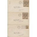 Group of 11 #685 William Howard Taft FIrst Day covers uncacheted singles, pairs, block of 4