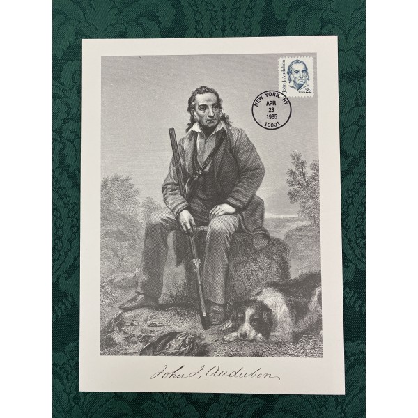 #1863 John James Audubon KMC Ventures card First Day cover 8.5X6