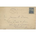 #304 5c Lincoln on cover Flag cancel Berkeley CA to London England 