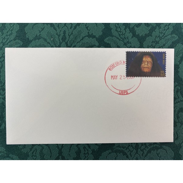 #4143C Emperor Palpatine Star Wars 30th uncacheted First Day cover Boxford Massachusetts unofficial cancel only 5 made with this cancel Rare 5/25/2007
