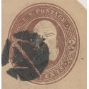 Belleville Illinois 1887 Fancy cancel on Postal envelope nice MOB Shield type cancel backstamp