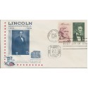 #1113-4 Combo Abraham Lincoln 1st Lincoln Society of Philately cachet First Day cover