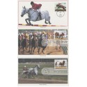 #2756-9 Sporting Horses set of 4 Mystic Stamp Company cachet First Day covers