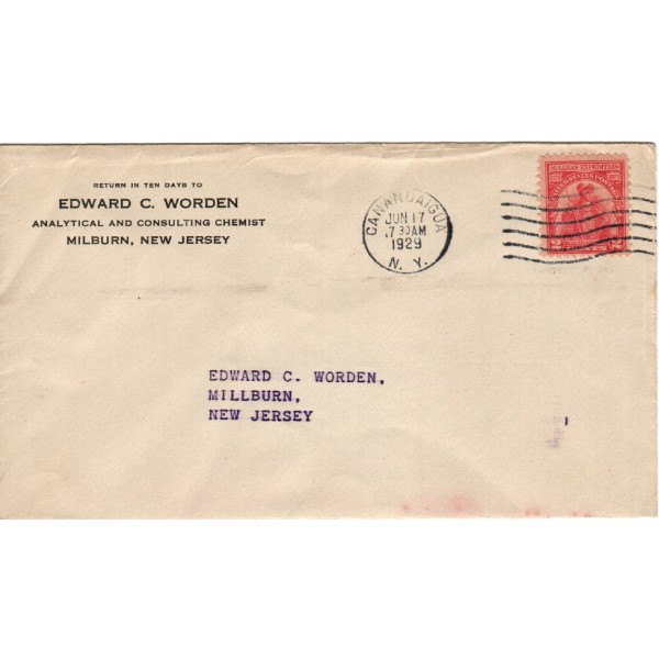 #657 General Sullivan Expedition Edward C. W0rden corner cachet First Day cover Canandaigua NY