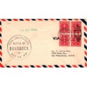 #688-2 Block of 4 Battle of Braddock Field Rubber Stamp Black cachet First Day cover via Airmail