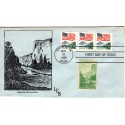 #2280 PNC#2 Flag over Yosemite Combo Hand Made LEB cachet First Day Cover