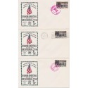 #1702 Christmas 13c lot of 4 Hand Colored SAM6 cachet First Day covers with unofficial cancels