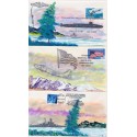 lot of 8 Hand Painted Tom Morrissey Naval covers Honoring Veterans, Coast Guard, USS Nevada