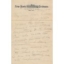 New York TribuneAdvertising cover 1905 NY with enclosures & leaf from central pa