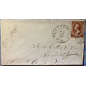 Platteville Wisconsin cancel on cover with Waterville Maine back cancel wedges