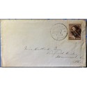 Brodhead Wisconsin cancel on cover with Waterville Maine back cancel 1886