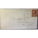 Platteville Wisconsin cancel on cover with Waterville Maine back cancel 1884