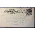 Canton PA Double Diamond fancy cancel Postal card interesting note trying to f