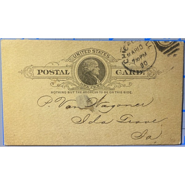 Union Mutual Accident Association 1890 Chicago Illinois Postal card