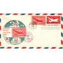 #UC14 5c Plane Airmail combo Thermographed Sanders cachet First Day cover 5c Airmail
