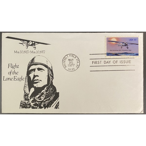 #1710 Charles Lindbergh Solo Flight Unknown Lone Eagle cachet First Day cover