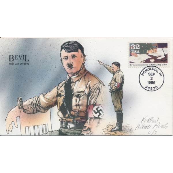#2981 A-J World War II 1995 set of 10 Painted Bevil cachet Artist Proof 7 made