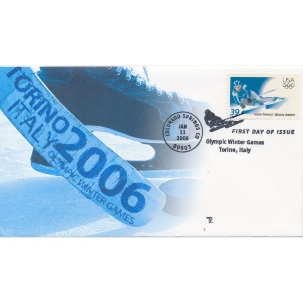 #3995 2006 Torino Olympic Winter Games Therome cachet First Day cover 29 made