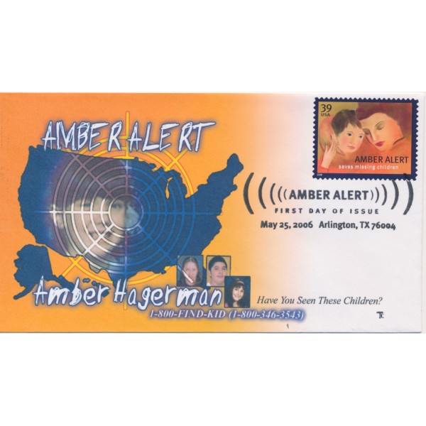 #4031 Amber Alert Therome cachet First Day cover  40 made Arlington Texas cancel