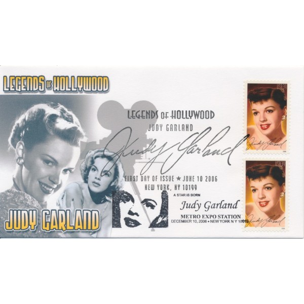#4077 Judy Garland Therome cachet First Day cover 24 made Dual cancel