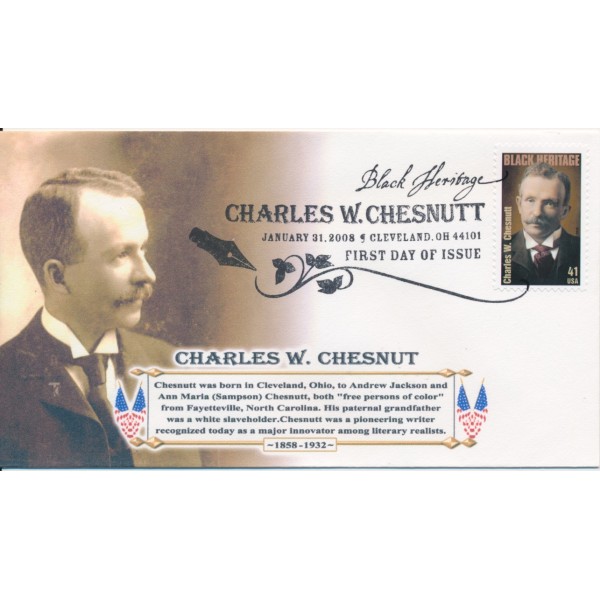 #4222 Charles W. Chestnut Black Heritage Therome cachet First Day cover 48 made