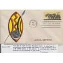 #1388 African Elephant Herd Hand Painted Jonal PNC cachet First Day cover #PJ4 Rare Pre Jonal 8 made