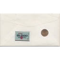 #1425 Giving Blood saves lives Hand Painted Jonal PNC cachet First Day cover #J26 1 of 2 stamp combo #1239