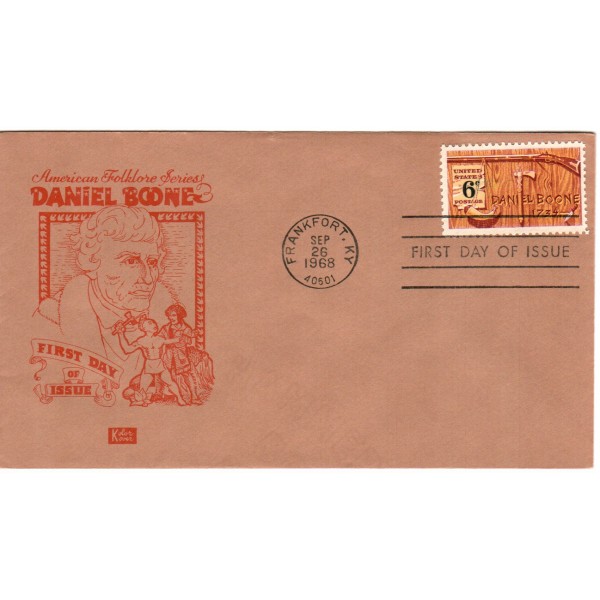 #1357 Daniel Boone Kolor Kover cachet First Day cover