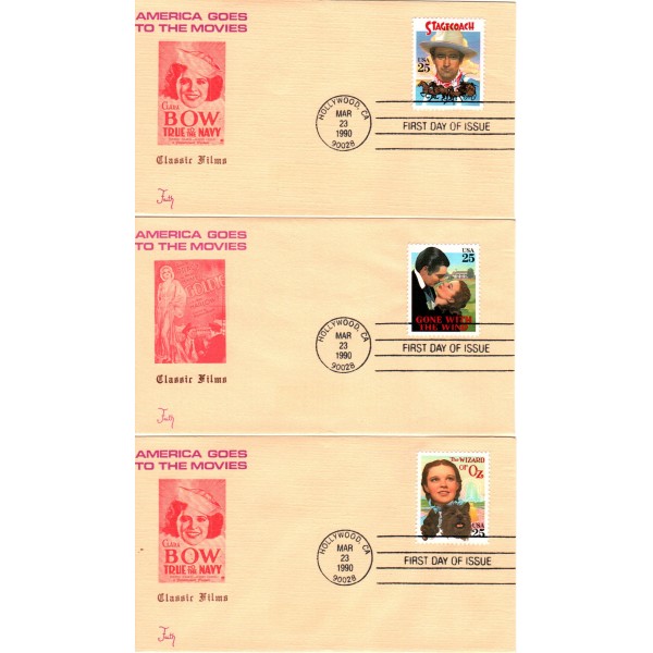 #2445-8 Classic Films set of 4 Faith cachet First Day covers