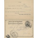 Postal reply card 1893  Ale & Beef Co. Peptonized Advertising New York to Mifflinsburg PA