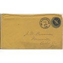 New Orleans Louisiana wedges fancy cancel #U116a Orange & Dark blue 1c Ben Franklin Postal envelope to PA