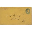Troy Stamping Works Troy New York corner stamp cancel has no date on 1c Franklin postal envelope