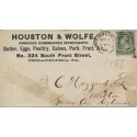 Advertising cover Houston & Wolfe Produce Merchants Butter, Eggs Philadelphia PA 1889