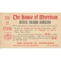 Advertising cover The House of Morrison Tailoring Counselors New York Transit 1906