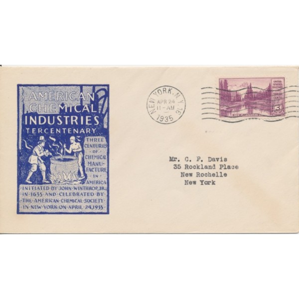 American Chemical Industries Tercentenary 4/24/1935 event cover