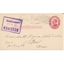 UX24 William McKinley Postal card with flag cancel