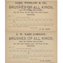 Boston Massachusetts group of 4 E.W. Nash Co Brushes of all Kinds Advertising postal card