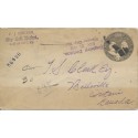 #U351 10c Columbian Postal Envelope Registery Div Kansas City Missouri to Canada has toning but scarce usage
