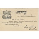 1900 California Grand Lodge Odd Fellow notice Postal card