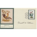 #1960 Delaware Birds & Flowers Double A cachet signed Russell Peterson